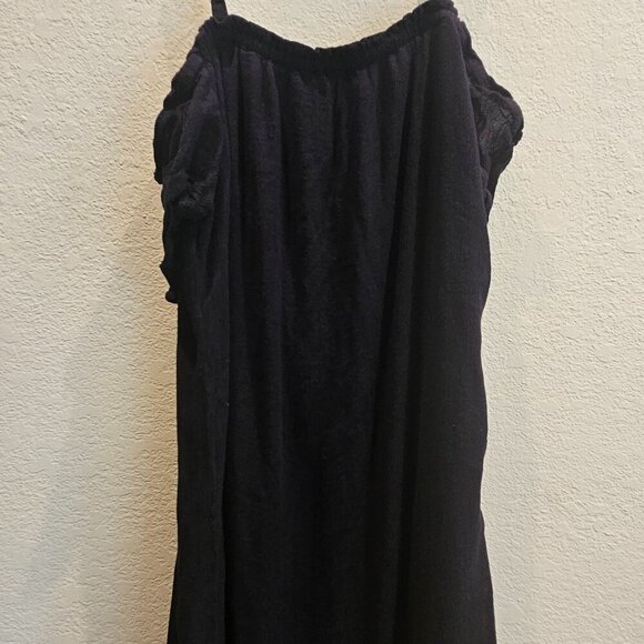 Speed control 2X lined gawzy Boho black dress cute colorful tassels on hem 2X - Picture 6 of 7